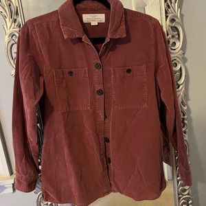 Birds of paradis by Trovata Mauve corduroy Shacket shirt jacket